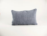 Housse de coussin en coton recyclé, tissé main, gris, 60x40cm